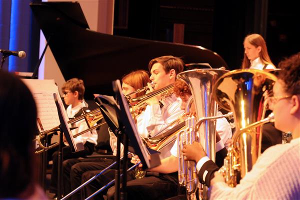 Students performing at the 2023-2024 All County Jazz Concert